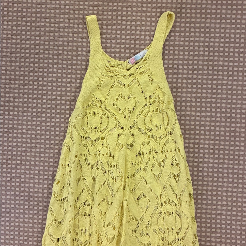 Free People YELLOW Crochet Maxi Swim Coverup - Picture 5 of 7